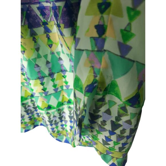 Roz & Ali Green Purple Triangle Shape dress Size 10 - Picture 4 of 9